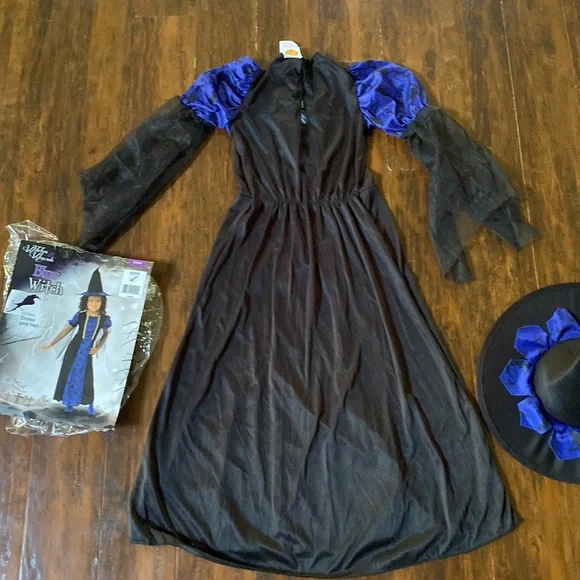 Rubies Blue Witch Dress & Hat Child’s Medium (Size 8-10) Halloween Costume - Picture 6 of 6